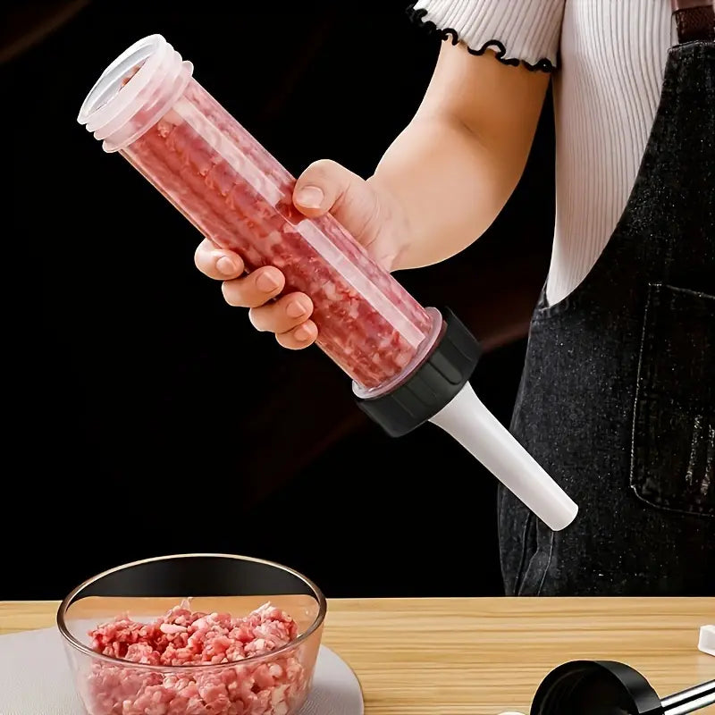 Manual Sausage Maker with 3 Stuffing Nozzles
